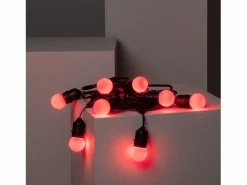 Ledkia Guirnalda Exterior con Bombillas LED E27 5.5m IP65 Negro Rojo Multicolor