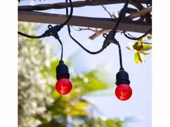 Ledkia Guirnalda Exterior con Bombillas LED E27 5.5m IP65 Negro Rojo Multicolor