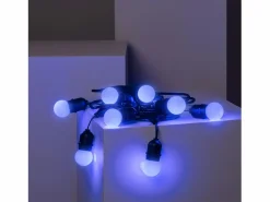 Clearance Ledkia Guirnalda Exterior con Bombillas LED E27 5.5m IP65 Negro Azul Multicolor