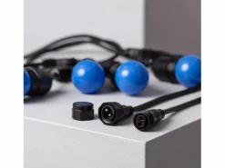 Clearance Ledkia Guirnalda Exterior con Bombillas LED E27 5.5m IP65 Negro Azul Multicolor