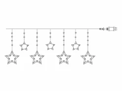 Ledkia Guirnalda Exterior LED Estrella 1.2m 3000K Blanco Cálido