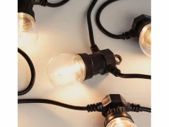 Ledkia Guirnalda Luces Exterior Easyfit 12VAC con 10 Bombillas 5.65m 2700K Blanco Cálido