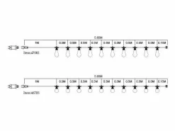Ledkia Guirnalda Luces Exterior Easyfit 12VAC con 10 Bombillas 5.65m 2700K Blanco Cálido