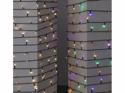 Clearance Ledkia Guirnalda Solar Exterior Cable LED 22m RGB Negro
