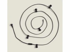Guirnaldas para Exterior IP44 Cable Eléctrico Plano con Portalámparas E27 a Medida 50 m Guirnalda Luminosa