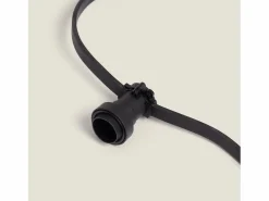 Guirnaldas para Exterior IP44 Cable Eléctrico Plano con Portalámparas E27 a Medida 5 m Guirnalda Luminosa
