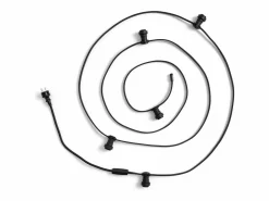 Ledkia Guirnaldas para Exterior IP44 Cable Eléctrico Plano con Portalámparas E27 a Medida 20 m