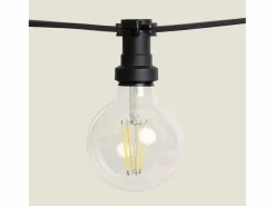 Ledkia Guirnaldas para Exterior IP44 Cable Eléctrico Plano con Portalámparas E27 a Medida 20 m