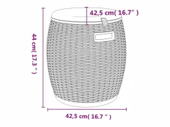 Garden Furniture Gyrth Caja de almacenaje de jardín 4 en 1 polipropileno marrón claro