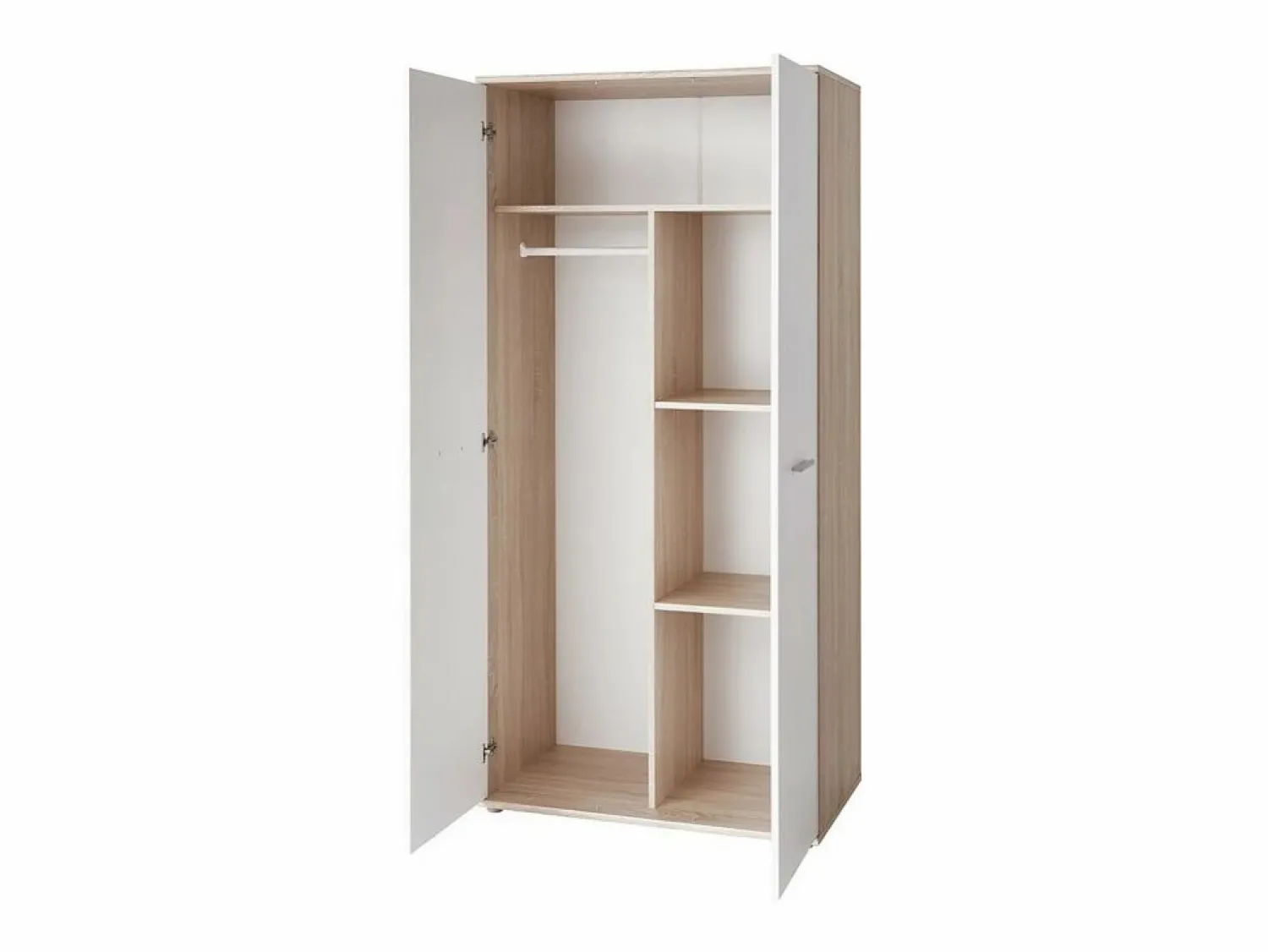 Meublorama Habitación completa para niños, adolescentes - DENVER - Armario, Cama, biblioteca y estantería