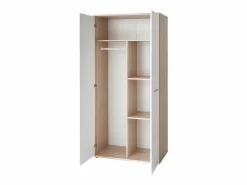 Best Habitación completa para niños y adolescentes, colección DENVER. Armario, cama, biblioteca, mesita de noche y estantería. Dormitorio Completo