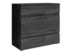 Online Meublorama Habitación completa VELTIS – Cama 160x200 LED con somier + armario + cómoda + mesitas de noche – Fresno Negro