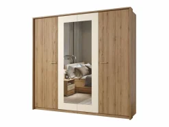 Online Habitación completa VERTIGO – Cama con almacenaje 160x200, 2 mesitas de noche, armario de 4 puertas + diseño de contorno Dormitorio Completo