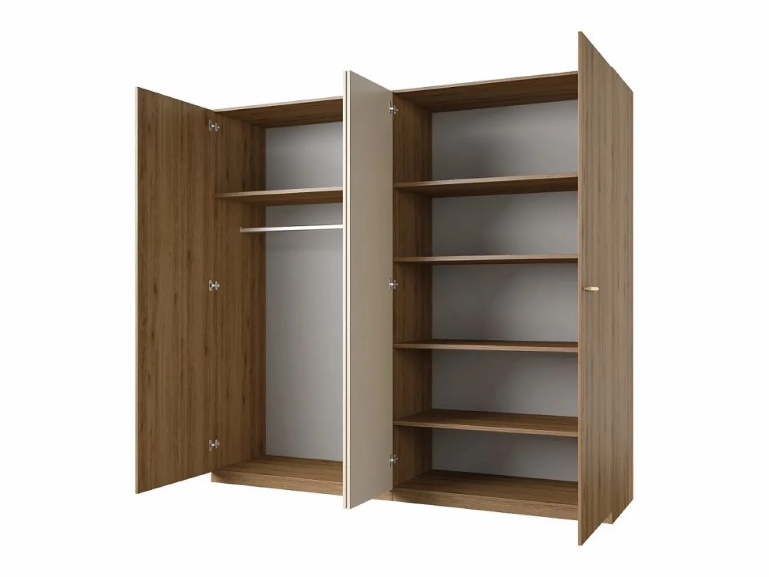 Online Habitación completa VERTIGO – Cama con almacenaje 160x200, 2 mesitas de noche, armario de 4 puertas + diseño de contorno Dormitorio Completo