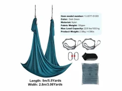 Clearance Hamaca De Yoga Aéreo SucceBuy Hamaca De Yoga Aérea 5,5 Metros Nylon Suspendido Sling Inversión Verde