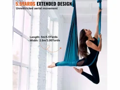 Clearance Hamaca De Yoga Aéreo SucceBuy Hamaca De Yoga Aérea 5,5 Metros Nylon Suspendido Sling Inversión Verde