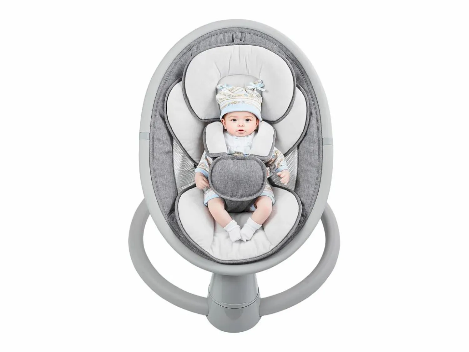 Hot Hamaca Eléctrica para Bebés, SucceBuy Columpio para Bebés y Recién Nacidos con 5 Velocidades, Mando Bluetooth, Canciones de Cuna y Cojín Mueble De Bebé