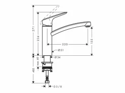 New Logis M31 160 grifo de cocina cromado Grifo De Cocina