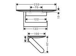 HANSGROHE Portarrollos de papel higiénico con estante mate