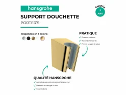 HANSGROHE Porter'S soporte de ducha de pared Oro pulido