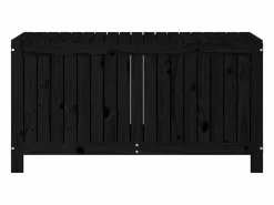 Outlet Garden Furniture Hara Caja de almacenaje jardín madera de pino negro 121x55x64 cm Gris antracita
