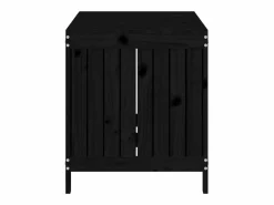 Outlet Garden Furniture Hara Caja de almacenaje jardín madera de pino negro 121x55x64 cm Gris antracita