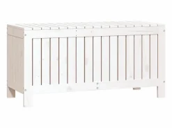 Outlet Garden Furniture Hara Caja de almacenaje jardín madera de pino 108x42,5x54 cm Blanco