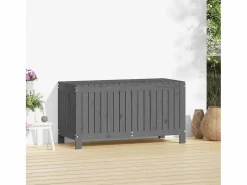 Outlet Hara Caja de almacenaje jardín madera de pino 115x49x60 cm Baúl De Jardín