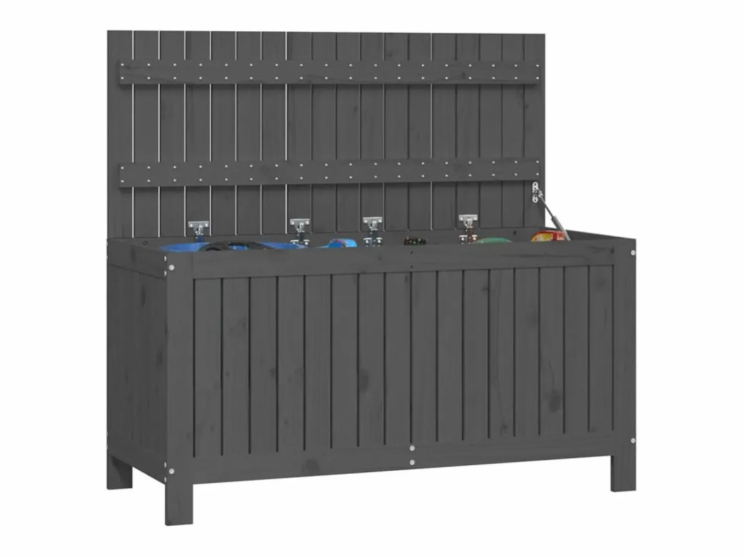 Outlet Hara Caja de almacenaje jardín madera de pino 115x49x60 cm Baúl De Jardín