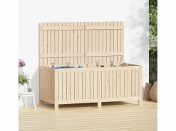 Online Garden Furniture Hara Caja de almacenaje jardín madera maciza de pino 147x68x64 cm Marru00f3n