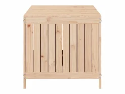 Online Garden Furniture Hara Caja de almacenaje jardín madera maciza de pino 147x68x64 cm Marru00f3n