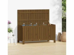 Sale Hara Caja de almacenaje jardín madera pino marrón miel 115x49x60 cm Baúl De Jardín