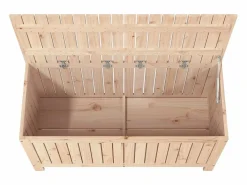 Outlet Hara Caja de almacenaje jardín madera maciza de pino 115x49x60 cm Baúl De Jardín