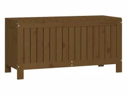 Discount Garden Furniture Hara Caja de almacenaje jardín madera pino marrón miel 108x42,5x54cm Marru00f3n