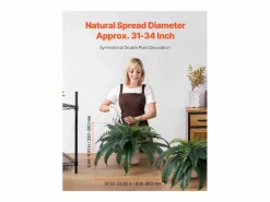 Best Helecho Artificial SucceBuy, Pack de 2, Helecho Falso de Boston 80-86 cm, 30 Hojas, Colgante, Decoración Interior/Exterior, Hogar/Oficina, Maceta No Incluida Planta Artificial
