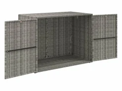Outlet Herber Armario de almacenaje de jardín ratán PE 100x55,5x80 cm Armario De Jardín