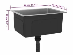 Clearance Hicksville Fregadero de cocina hecho a mano acero inoxidable Fregadero