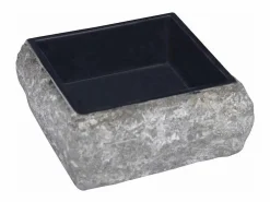 Outlet Garden Furniture Hilmi Lavabo mármol 30x30x13 cm Negro