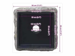 Outlet Garden Furniture Hilmi Lavabo mármol 30x30x13 cm Negro