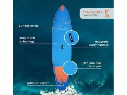 Best Hinchable Sup ESPADON 11'8 - 355x86x15cm Dropstitch - Pack Paddle Leash Pump Carry Bag Deportes Náuticos