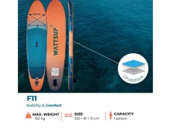 Online Hinchable Sup F11 11' - 325x81x15cm Dropstitch - Pack Paddle Leash Pump Carry Bag Deportes Náuticos