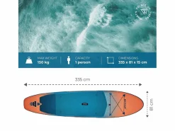 Online Hinchable Sup F11 11' - 325x81x15cm Dropstitch - Pack Paddle Leash Pump Carry Bag Deportes Náuticos