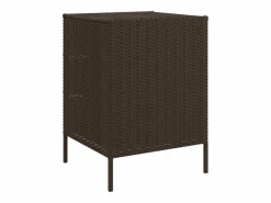 Garden Furniture Holiday Armario de almacenaje de jardín ratán PE marrón 55x59x80 cm