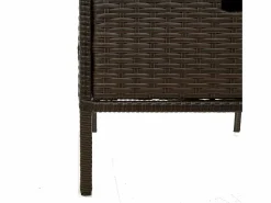 Garden Furniture Holiday Armario de almacenaje de jardín ratán PE marrón 55x59x80 cm