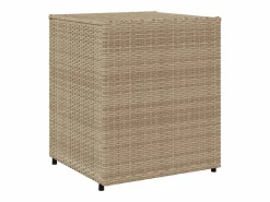 Garden Furniture Holiday Armario de almacenaje de jardín ratán PE 55x59x69 cm