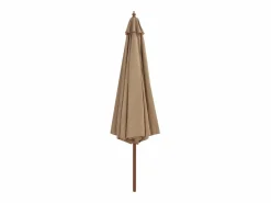 Garden Furniture Hollywood Sombrilla de jardín con palo de madera 350 cm gris topo