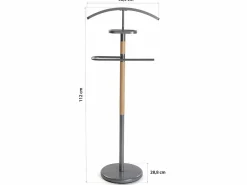 Versa Holstebro Galán de Noche Moderno Multifuncional con 2 Perchas o Colgadores para Ropa de Hombre o Mujer, , 112x28,8x46,5cm