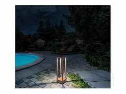Online Home Pole - Poste de jardín LED para fijar al suelo - Luz nocturna cálida 3000K 230V 15W 1590lm Azafrán - oscuro Gris