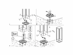 Online Home Pole - Poste de jardín LED para fijar al suelo - Luz nocturna cálida 3000K 230V 15W 1590lm Azafrán - oscuro Gris