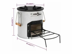 Online Hornillo de leña para camping acero 45x25x26 cm Barbacoa